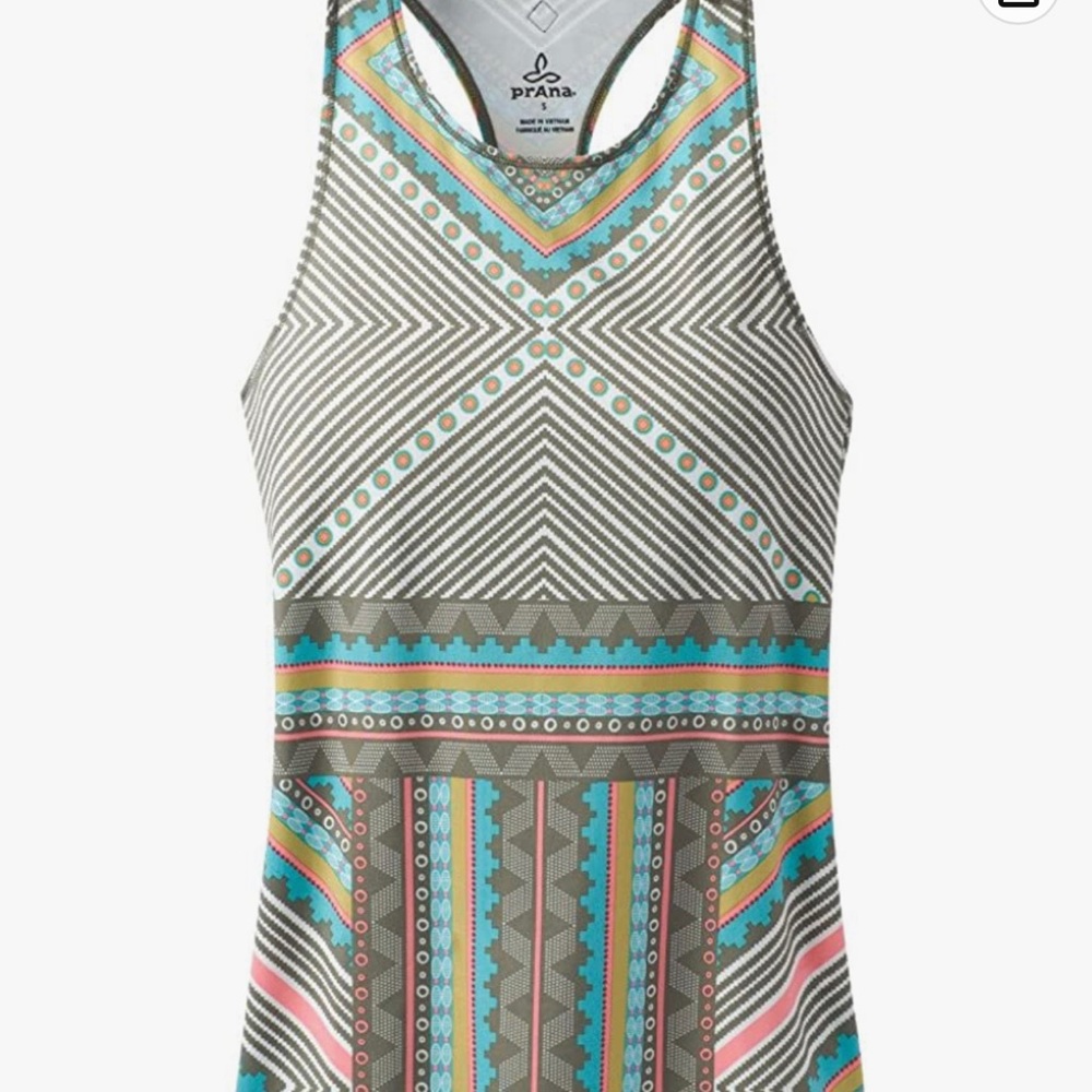 Prana printed racer back top